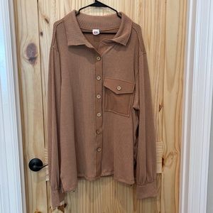 NWOT Tan shacket